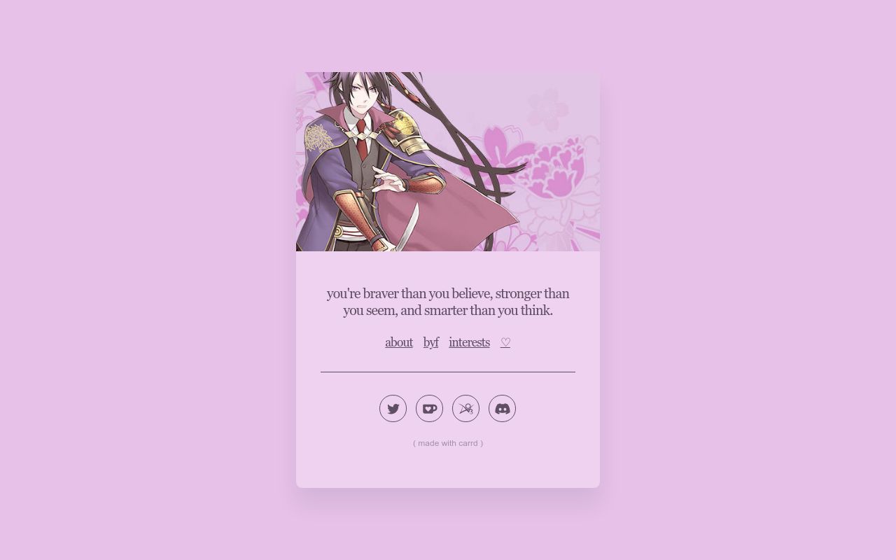 Carrd profile picture for @hemlock